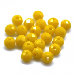 Бусины рондели 4*3мм (желтый непрозрачный)